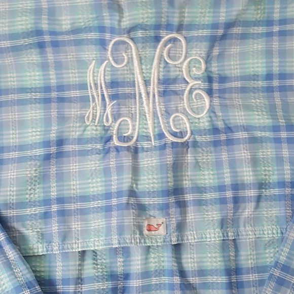 Vineyard Vines Mens Harbor Shirt Blue Plaid Long Sleeve Sz XS Multicolor - Picture 4 of 8